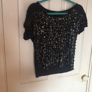 Black and silver shirt